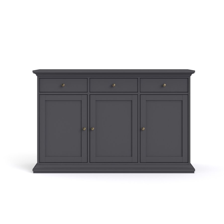 TVILUM Paris Sideboard 3 Türen + 3 Schubladen - ParcelMatt Grey Matt Grey