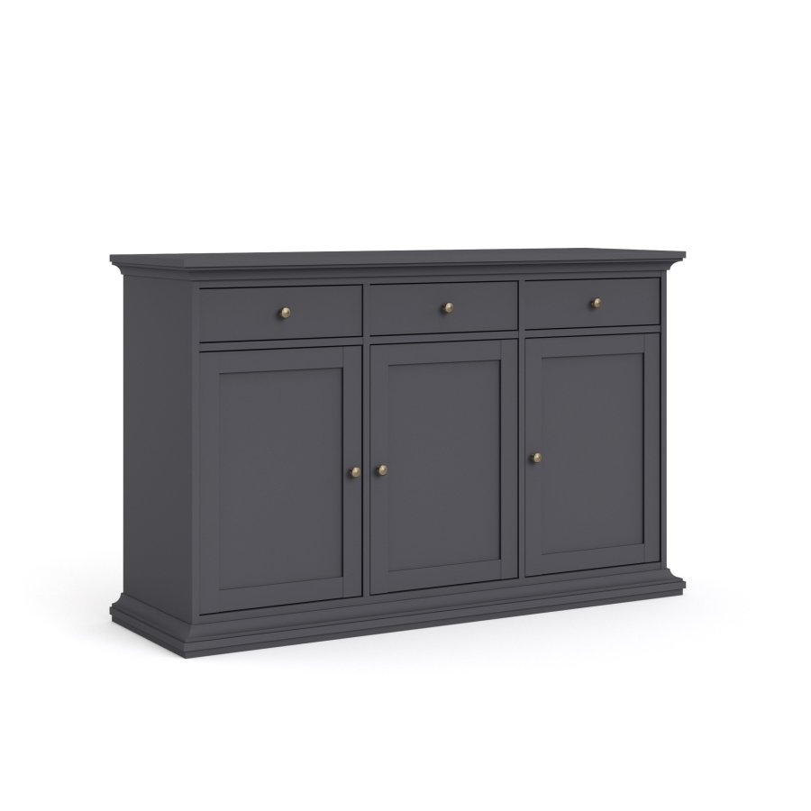 TVILUM Paris Sideboard 3 Türen + 3 Schubladen - ParcelMatt Grey Matt Grey