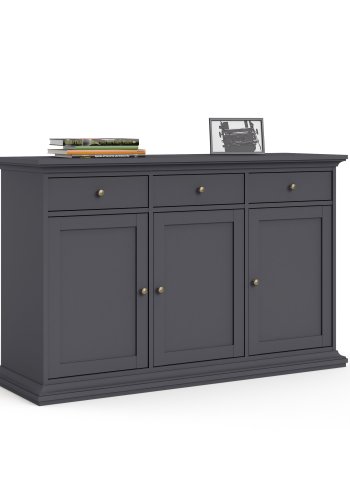 TVILUM Paris Sideboard 3 Türen + 3 Schubladen - ParcelMatt Grey Matt Grey