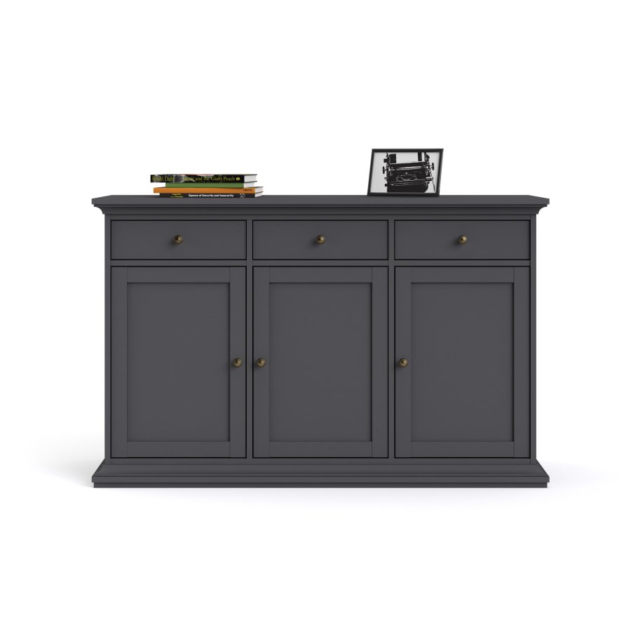 TVILUM Paris Sideboard 3 Türen + 3 Schubladen - ParcelMatt Grey Matt Grey