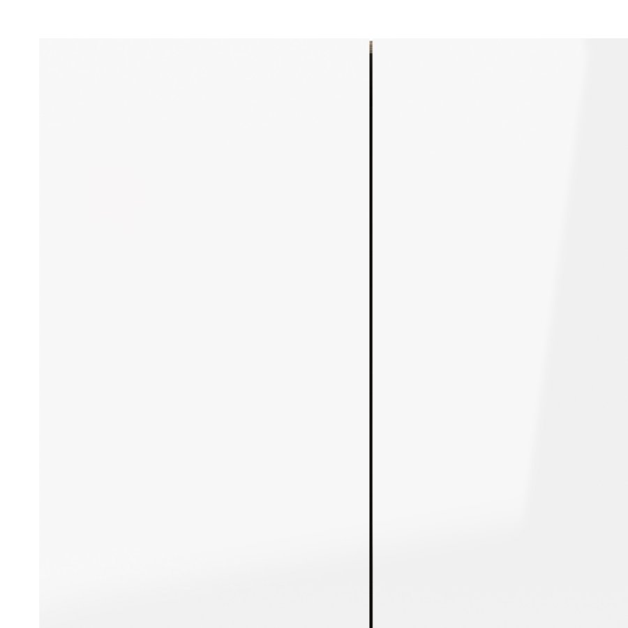 TVILUM Pepe Kleiderschrank 3-türig - ParcelOak Struktur Weiß Hochglanz