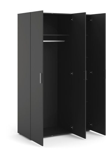 TVILUM Pepe Kleiderschrank 3 Türen - ParcelMatt Black Matt Black