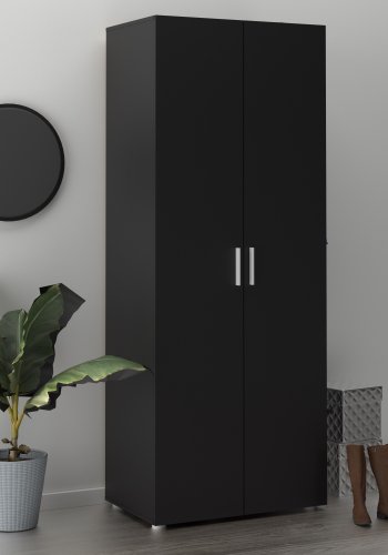 TVILUM Pepe Kleiderschrank 2 Türen - ParcelMatt Black Matt Black