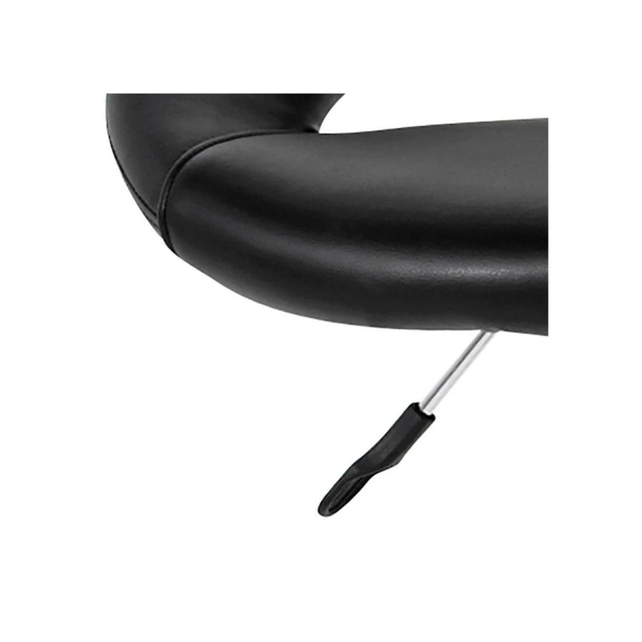 ACT NORDIC Plump barstol - sort kunstlder/krom, med gaspatron