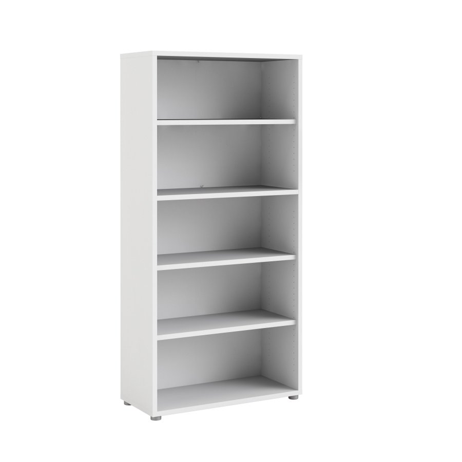 TVILUM Prima Bücherregal mit 4 Regalen – ParcelWhite (H: 186 cm x 89,2 cm x 40,1 cm)