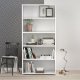 TVILUM Prima Bücherregal mit 4 Regalen – ParcelWhite (H: 186 cm x 89,2 cm x 40,1 cm)