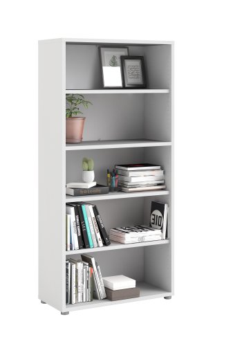 TVILUM Prima Bücherregal mit 4 Regalen – ParcelWhite (H: 186 cm x 89,2 cm x 40,1 cm)