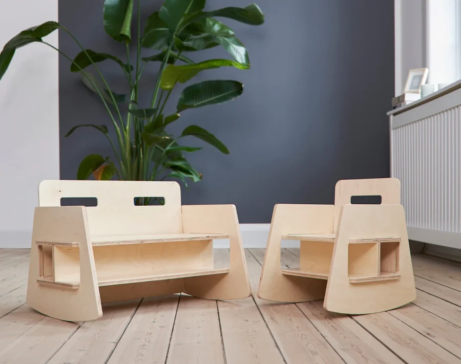 Manis-H Flip Tilt-b&auml;nk - H&ouml;jd 44 cm Djup 43 cm - sitsdjup: 25,5 cm Bredd 64 cm