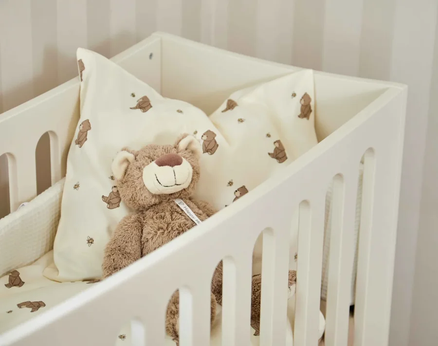 Manis-H�Side-by-side vugge�-�Madras m�l 40*85 cm Udvendige m�l: 90*89*44 cm