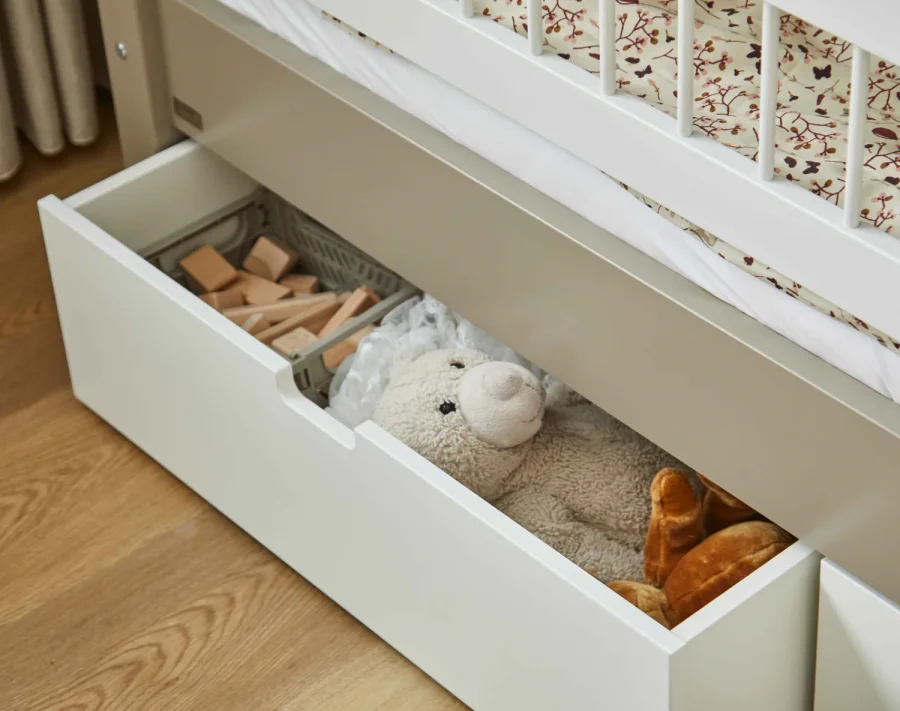 Manis-H Mimer Enkels�ng med klassisk s�nggrind och l�dor - 200 cm - 90x200