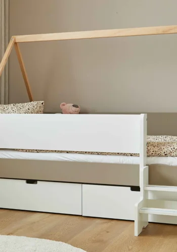 Manis-H Mimer Enkels�ng med klassisk s�nggrind och l�dor - 160 cm - 90x160