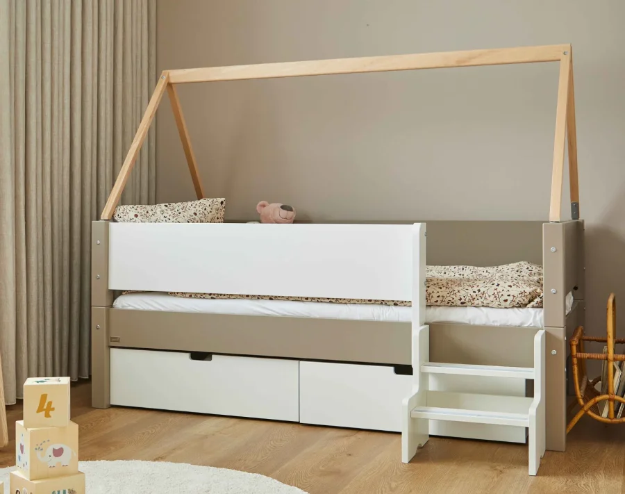 Manis-H Mimer Enkels�ng med klassisk s�nggrind och l�dor - 160 cm - 90x160