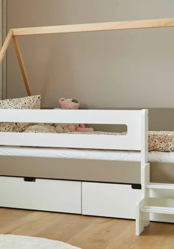 Manis-H Mimer Enkels�ng med designs�nggrind och l�dor - 200 cm - 90x200