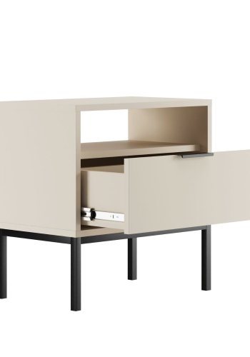 KOCOT Austin Nachttisch Kaschmir & Schwarz