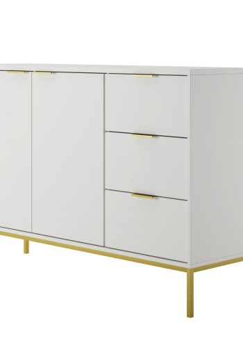 KOCOT Austin Kommode in Wei und Gold
