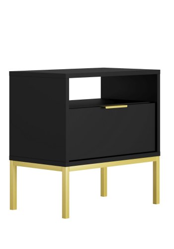 KOCOT Austin Nachttisch Austin schwarz & gold