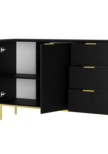 KOCOT Austin Kommode in Schwarz und Gold