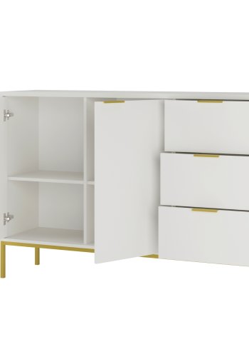 KOCOT Austin Kommode in Wei und Gold
