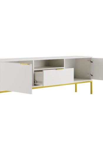 KOCOT Austin TV-Schrank 175 Wei & Gold