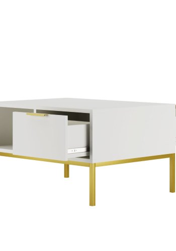 KOCOT Austin Couchtisch 100 Wei & Gold