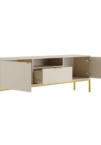 
KOCOT Austin tv-skap - beige og gull, mdf og metall
