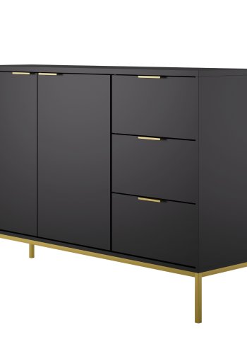KOCOT Austin Kommode in Schwarz und Gold