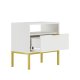 KOCOT Austin Nachttisch Wei & Gold