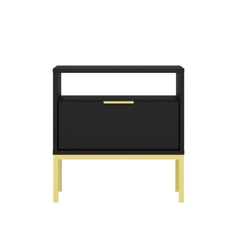 KOCOT Austin Nachttisch Austin schwarz & gold