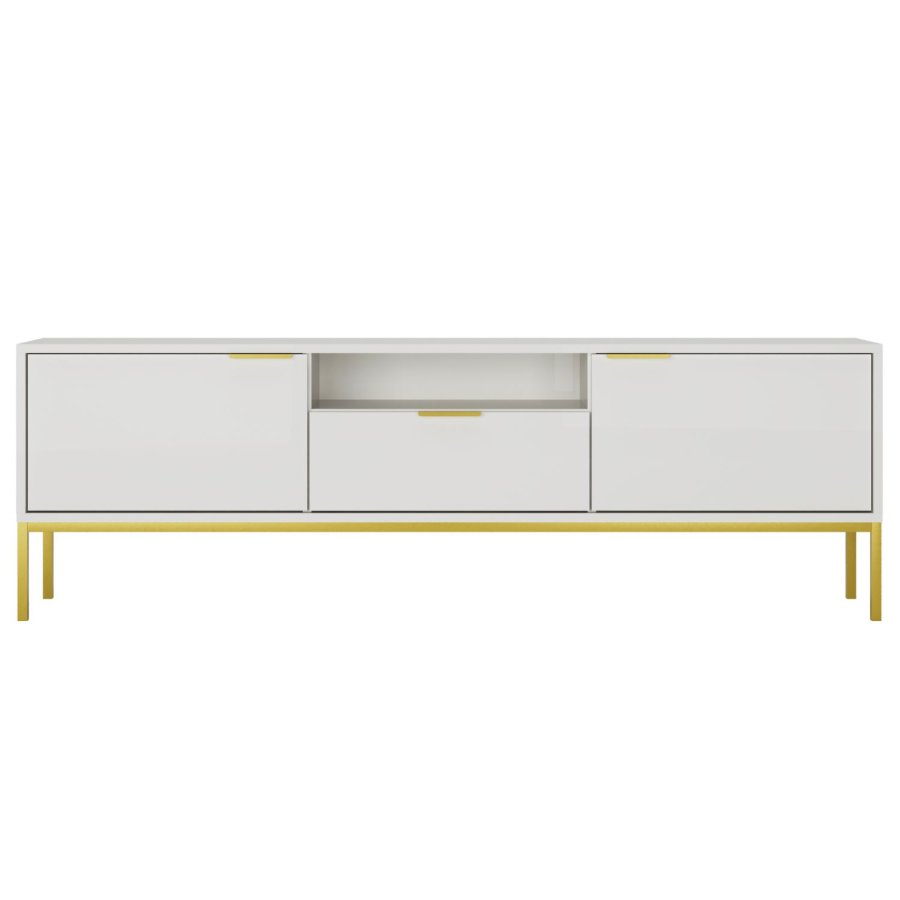 KOCOT Austin TV-Schrank 175 Wei & Gold