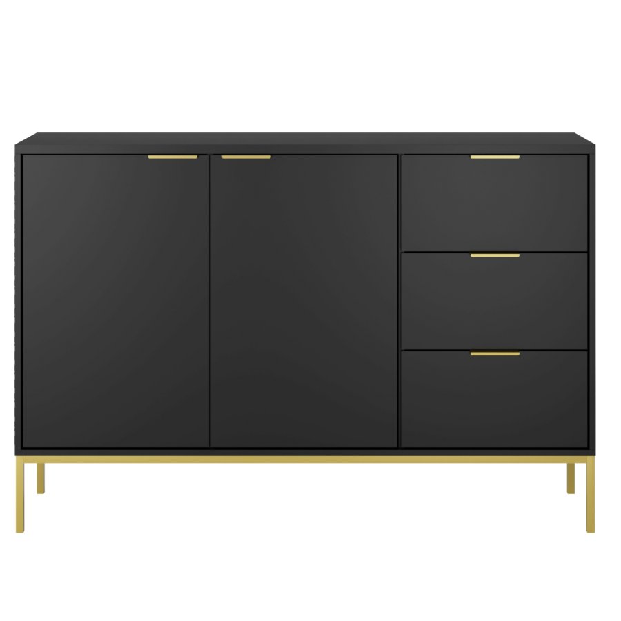 KOCOT Austin Kommode in Schwarz und Gold