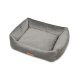 ANIMOOD Alex Hundebett, rechteckig - grauer Samtstoff (69x57)