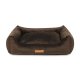 ANIMOOD Alex Hundebett, rechteckig - brauner Samtstoff (66x79)