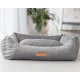 ANIMOOD Alex Hundebett, rechteckig - grauer Samtstoff (69x57)