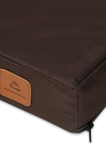 ANIMOOD Melman orthopädisches Hundebett, rechteckig - braunes Wigofil (122x76)