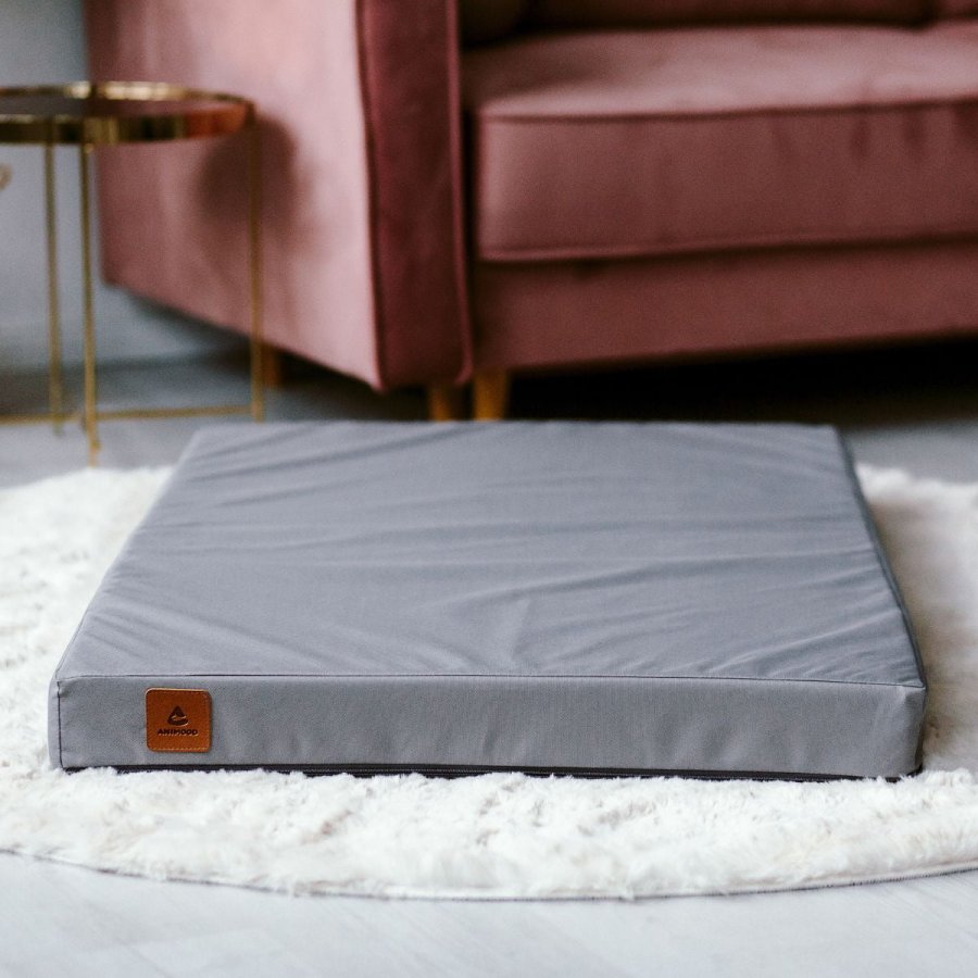 ANIMOOD Melman orthopädisches Hundebett, rechteckig - graues Wigofil (74x45)