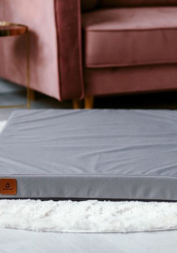 ANIMOOD Melman orthopädisches Hundebett, rechteckig - graues Wigofil (122x76)