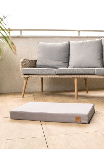 ANIMOOD Melman orthopädisches Hundebett, rechteckig - graues Wigofil (90x56)
