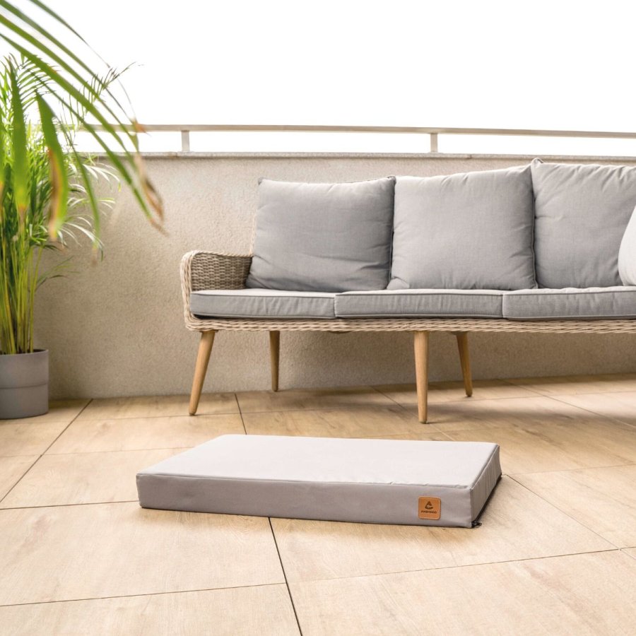 ANIMOOD Melman orthopädisches Hundebett, rechteckig - graues Wigofil (90x56)