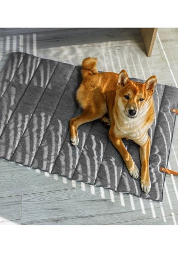 ANIMOOD Luna pet rullematte, rektangulr - grtt stoff (100x60)