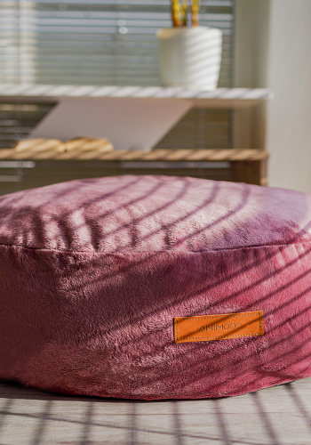 ANIMOOD Molly-puff for kjledyr, rund - rd flyelsstoff (67)