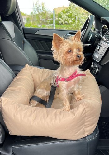 ANIMOOD Julian Haustier-Autositz, rechteckig - braun (56x51)