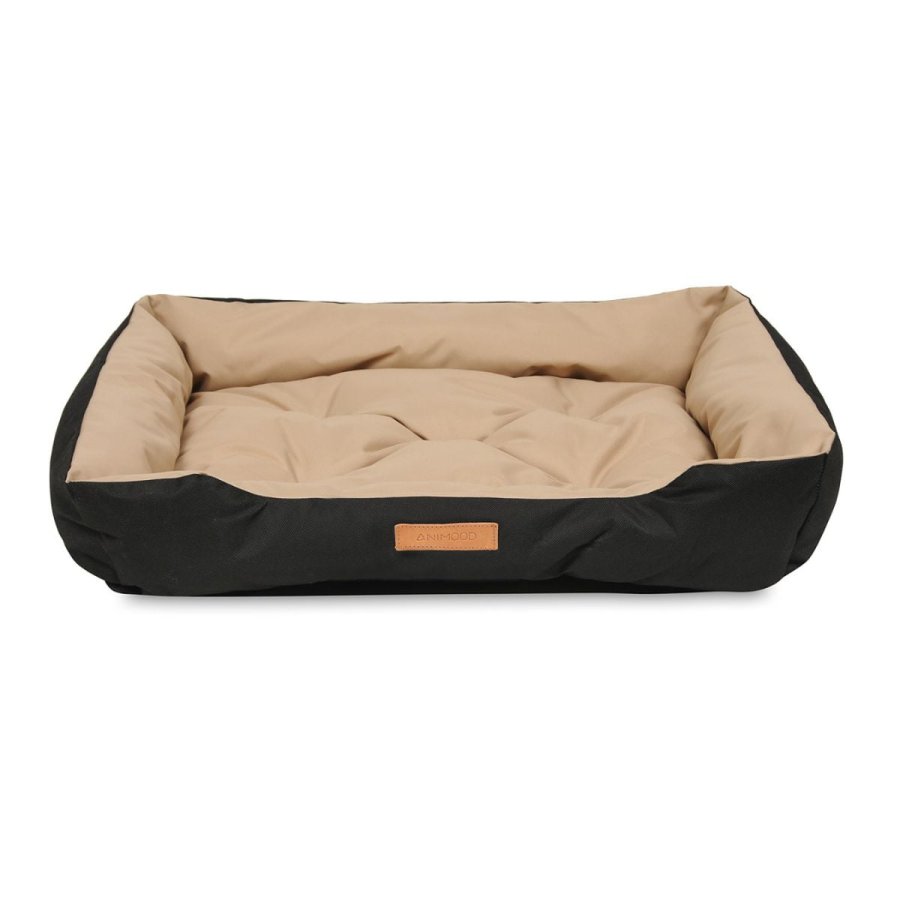 ANIMOOD Milo vattert hundeseng, rektangulr - beige og wigofilt stoff (76x60)