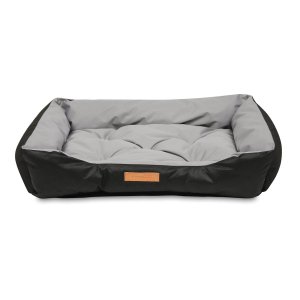 ANIMOOD Milo quiltet hundeseng, rektangulr - gr og wigofil stof (76x60)