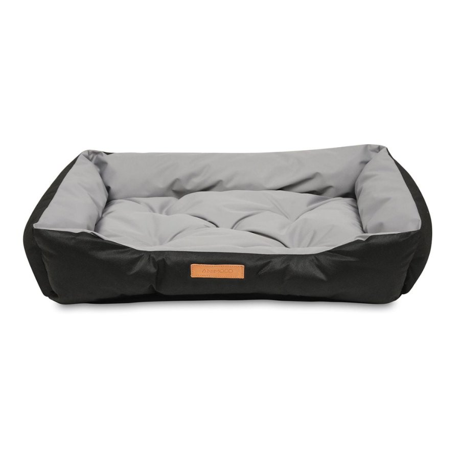 ANIMOOD Milo gestepptes Hundebett, rechteckig – grau und Wigofil-Stoff (76 x 60)