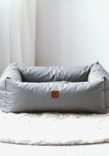 ANIMOOD Maurice Hundebett, rechteckig - Grau und Wigofil (80x71)