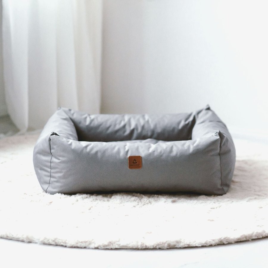ANIMOOD Maurice Hundebett, rechteckig - Grau und Wigofil (100x82)