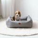 ANIMOOD Maurice Hundebett, rechteckig - Grau und Wigofil (100x82)