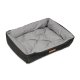 ANIMOOD Milo gestepptes Hundebett, rechteckig – grau und Wigofil-Stoff (76 x 60)
