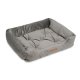 ANIMOOD Milo vattert hundeseng, rektangulr - gr flyelsstoff (76x60)