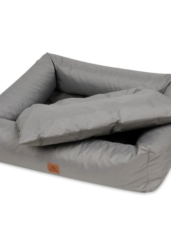 ANIMOOD Maurice Hundebett, rechteckig - Grau und Wigofil (80x71)